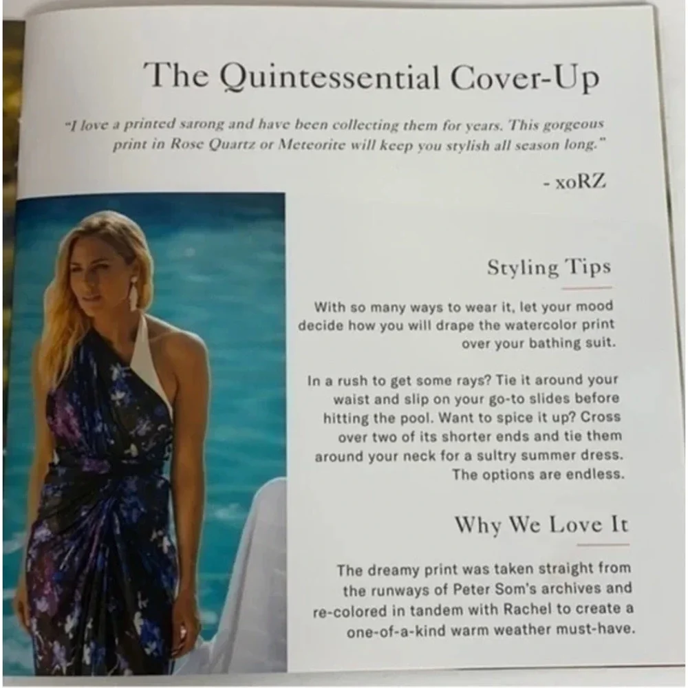 Peter Som Dream Floral Sarong One Size Meteorite Swim Cover-Up Dress‎ Wrap